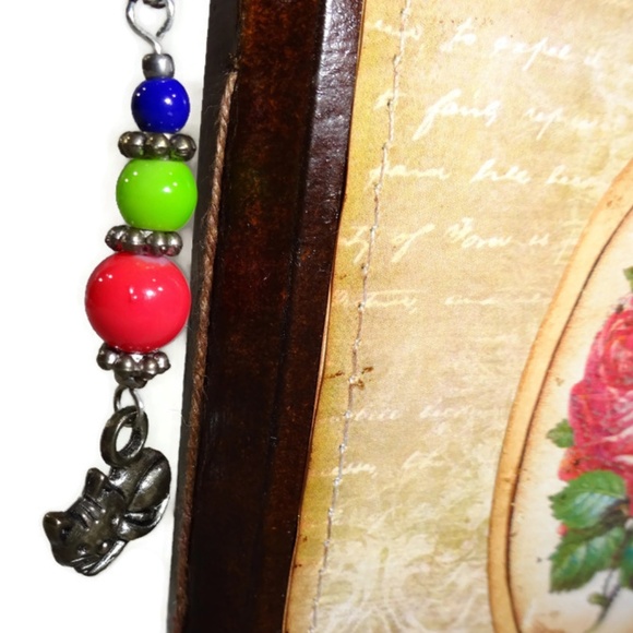Shepherd Hook Beaded Charm Bookmark Handmade #01 - Picture 4 of 4
